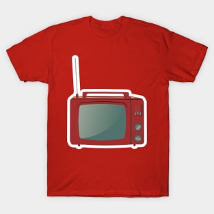 Old TV. Old age single icon in flat style vector symbol illustration. T-Shirt